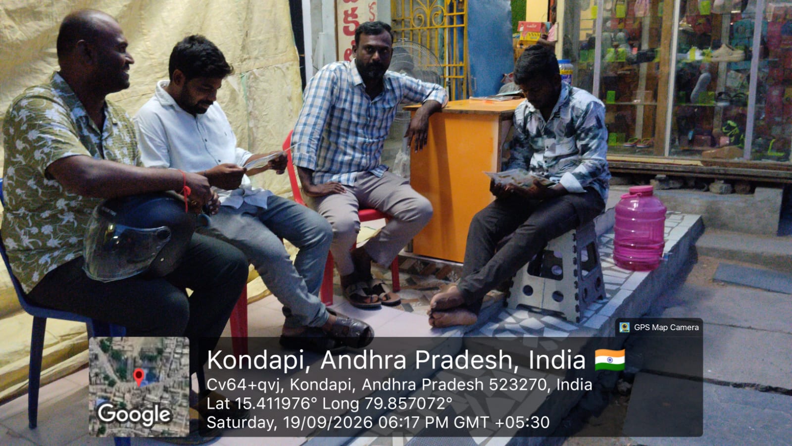 Farmers reviewing VARAHIDEVI information